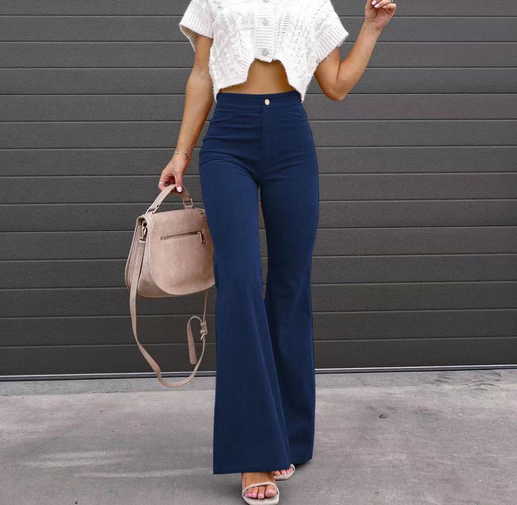 VELVET FLARE PANTS