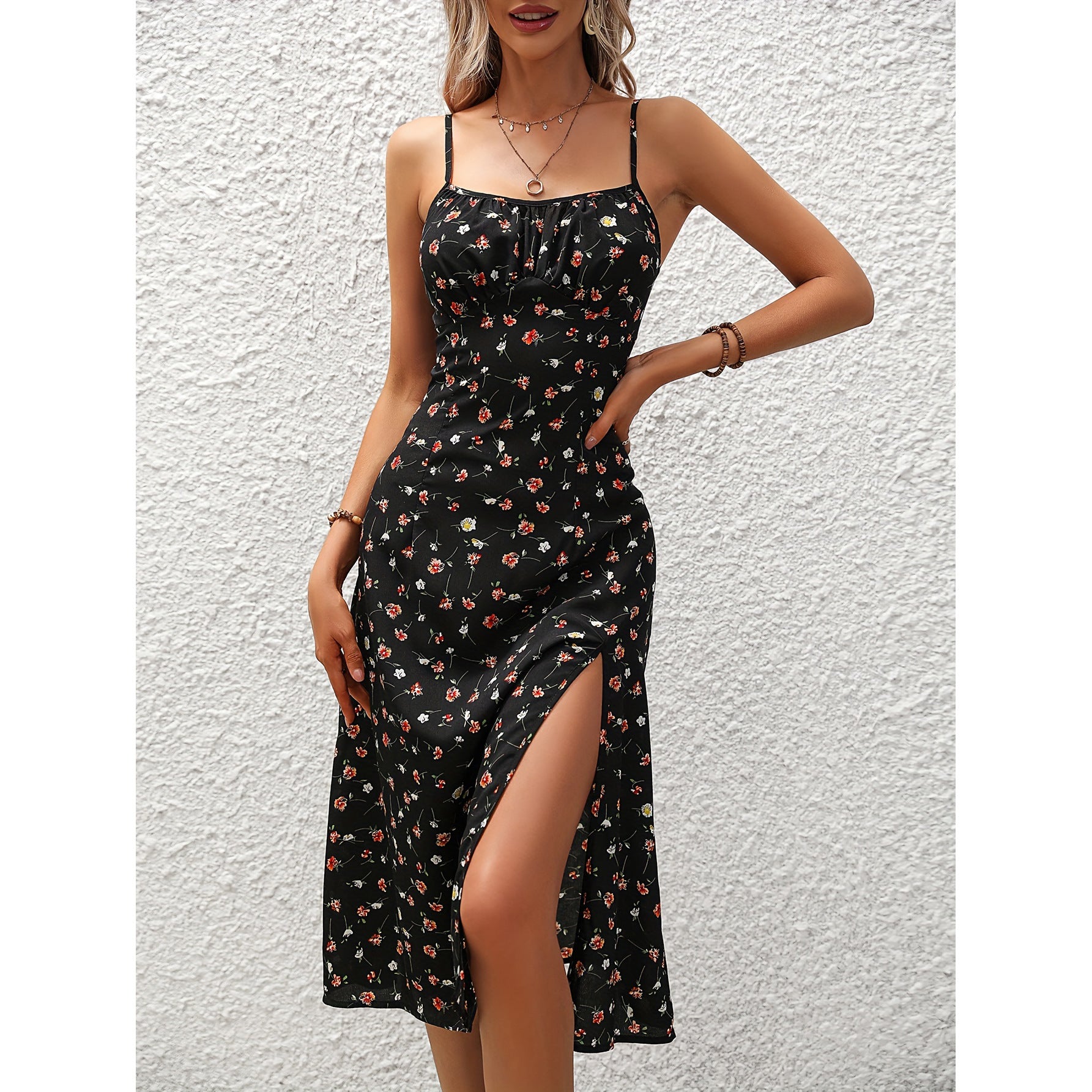ELLA POLKA SPLIT DRESS