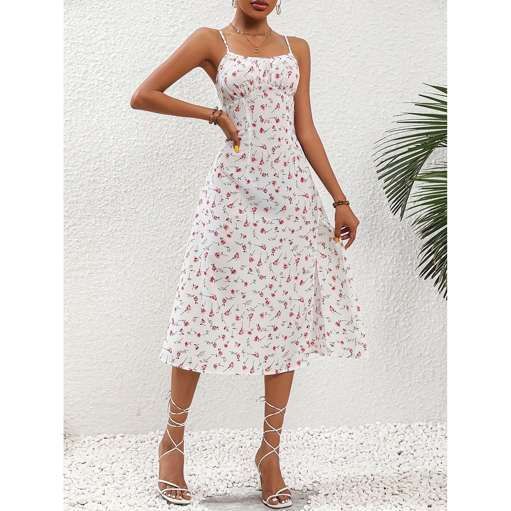ELLA POLKA SPLIT DRESS