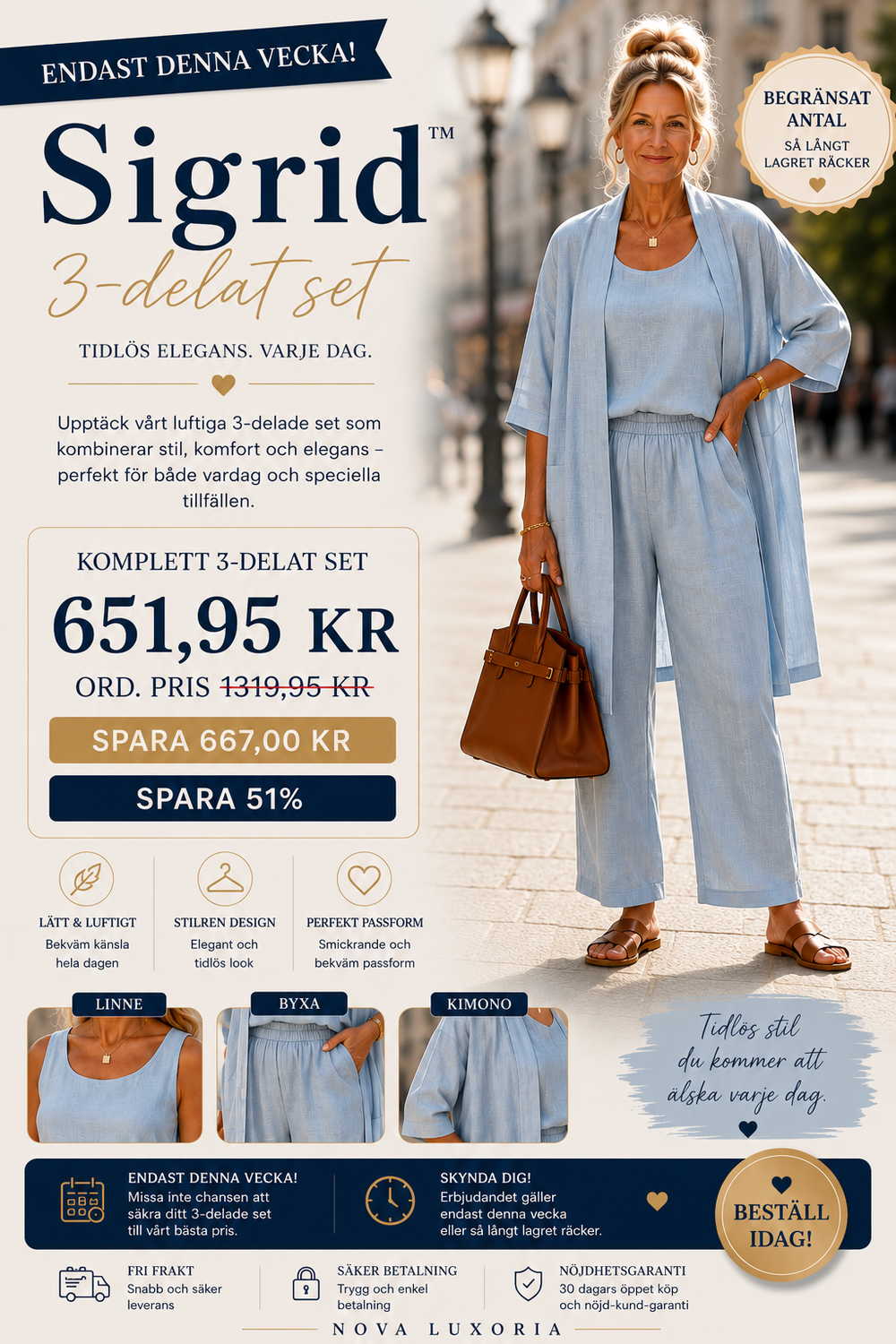 Sigrid™ | Lättviktsset med kofta