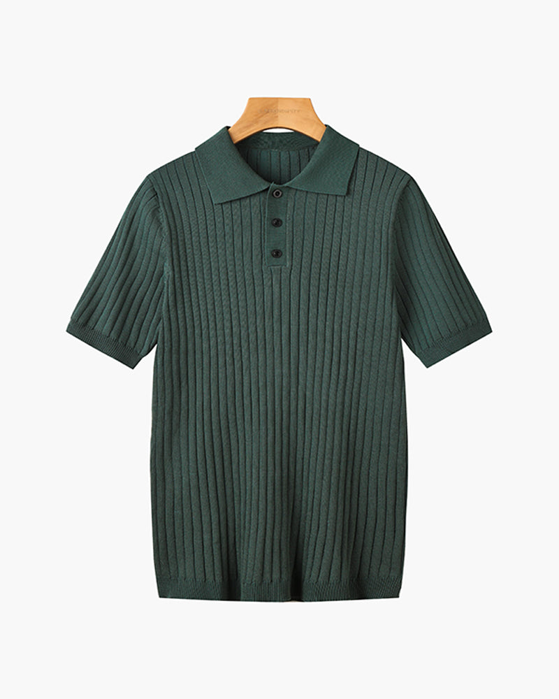 Ribbed Cotton Polo