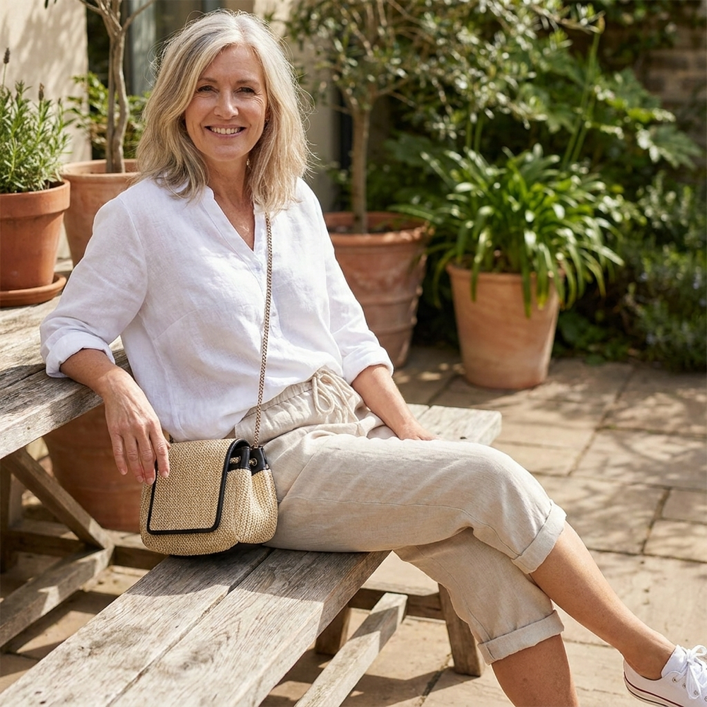 Capri Bomull linné Damer Shorts